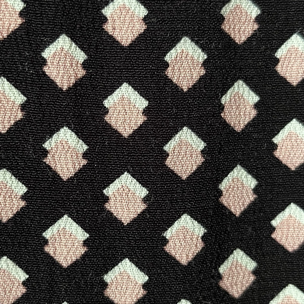 Talbots Midi Skirt Pleated A-Line High Waist Black Patterned Womens 12 Preppy - Picture 2 of 5